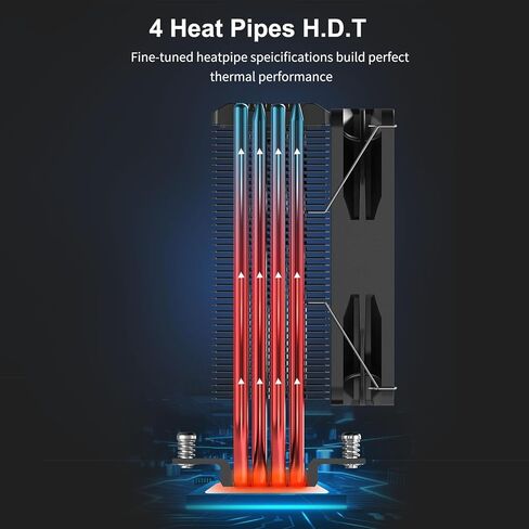 مبرد هواء وحدة المعالجة المركزية PCCOOLER Paladin EX400 Premium، مروحة PWM 130 مم، مبرد وحدة المعالجة المركزية 180W TDP، طبقة حماية مضادة للأكسدة مطلية بالنيكل لـ AMD AM4 AM5 وIntel LGA 1700/1200/115X (Paladin EX400) in Kuwait
