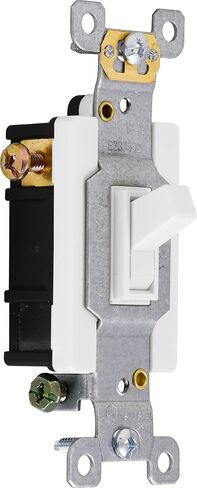 GE 3-Way Grounding Toggle Switch, 5 Pack, In Wall On/Off Fan & Light Switch Replacement, 15 Amp, Great for Home, Office & Kitchen, UL Listed, Light Almond, 44032 in Saudi Arabia