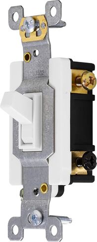 GE 3-Way Grounding Toggle Switch, 5 Pack, In Wall On/Off Fan & Light Switch Replacement, 15 Amp, Great for Home, Office & Kitchen, UL Listed, Light Almond, 44032 in Saudi Arabia