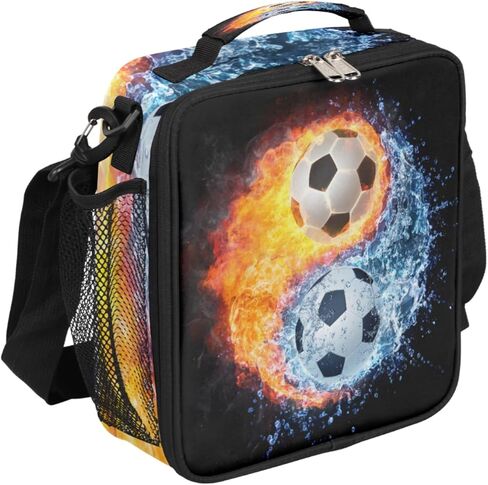 كرة القدم لاعب كرة القدم الأخضر صناديق الغداء حقيبة للأطفال حقيبة للحفاظ على البرودة حاوية علب الغداء القابلة لإعادة الاستخدام معزول حقيبة الغداء in Kuwait