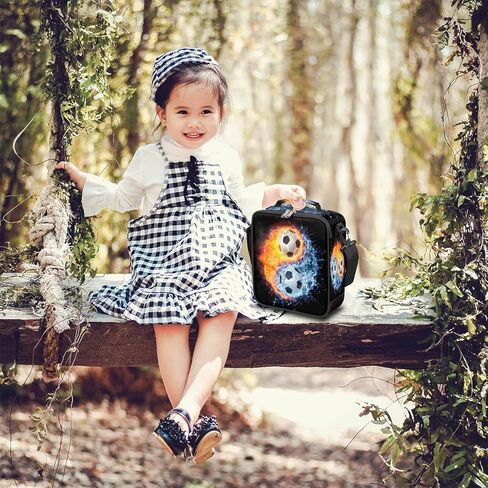 كرة القدم لاعب كرة القدم الأخضر صناديق الغداء حقيبة للأطفال حقيبة للحفاظ على البرودة حاوية علب الغداء القابلة لإعادة الاستخدام معزول حقيبة الغداء in Kuwait