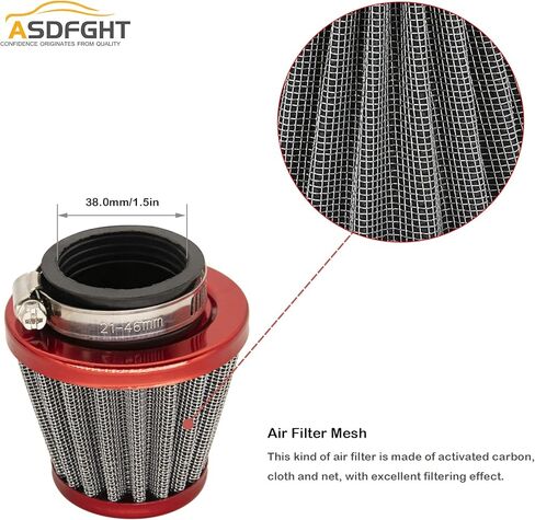 مكربن ​​22 مم كارب PZ22 متوافق مع 110cc 125cc SSR CRF50 Predators Go Karts Pit Dirt Bike Sunl Taotao Pit Bike ATV مكربن ​​ATV الصيني (مع فلتر هواء + مشعب أنبوب الإدخال) in Kuwait