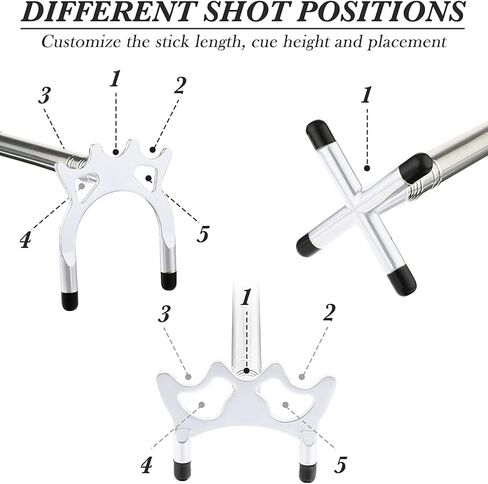 عصا جسر البلياردو، عصا جسر البلياردو القابلة للسحب مع رأس، ملحق جديلة (رأس جسر متقاطع فضي، مقبض من الفوم) in Kuwait