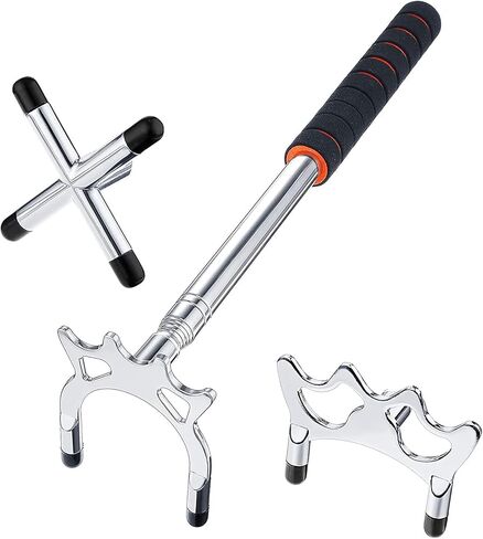 عصا جسر البلياردو، عصا جسر البلياردو القابلة للسحب مع رأس، ملحق جديلة (رأس جسر متقاطع فضي، مقبض من الفوم) in Kuwait