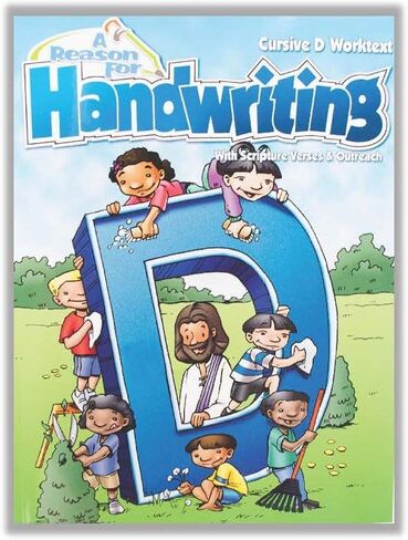 4th Grade Cursive Handwriting Workbook Level D by A Reason For - Learning Workbooks for Kids Age 8-10 - Practice Paper Books for Fourth Grader - Homeschool Resource to Learn Scripture in Kuwait