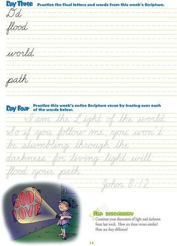 4th Grade Cursive Handwriting Workbook Level D by A Reason For - Learning Workbooks for Kids Age 8-10 - Practice Paper Books for Fourth Grader - Homeschool Resource to Learn Scripture in Kuwait
