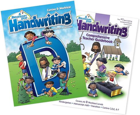 4th Grade Cursive Handwriting Workbook Level D by A Reason For - Learning Workbooks for Kids Age 8-10 - Practice Paper Books for Fourth Grader - Homeschool Resource to Learn Scripture in Kuwait