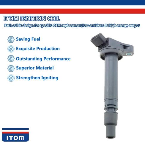 6 قطعة ITOM ملف الإشعال T1119 JLE2894 UF507 UF587 9091902256 90919-02250 90919-02256 9091902250 متوافق مع لكزس IS250 GS300 GS350 IS350 GS450h تويوتا تندرا 4 عداء FJ كروزر 3.0 3.5 4.0 V6 in Kuwait