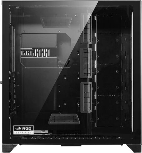حافظة كمبيوتر ألعاب Lian Li O11 Dynamic XL ROG معتمدة (أسود) ATX Full Tower ومروحة UNI SL-Infinity 120 RGB حزمة ثلاثية سوداء مع وحدة تحكم - UF-SLIN120-3B in Kuwait