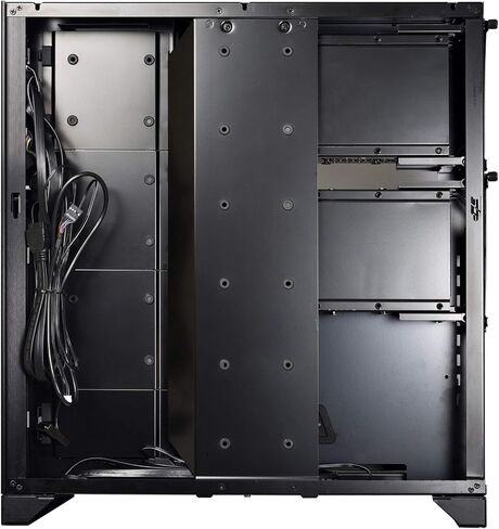 حافظة كمبيوتر ألعاب Lian Li O11 Dynamic XL ROG معتمدة (أسود) ATX Full Tower ومروحة UNI SL-Infinity 120 RGB حزمة ثلاثية سوداء مع وحدة تحكم - UF-SLIN120-3B in Kuwait