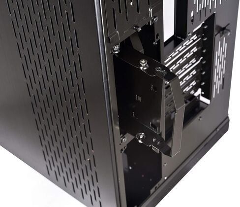 حافظة كمبيوتر ألعاب Lian Li O11 Dynamic XL ROG معتمدة (أسود) ATX Full Tower ومروحة UNI SL-Infinity 120 RGB حزمة ثلاثية سوداء مع وحدة تحكم - UF-SLIN120-3B in Kuwait