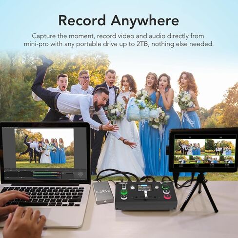 RGBlink Mini V3 Video Switcher with Customizable Features via TAO Cloud – 4K HDMI Switcher, 2.1" Touch Screen, Multi-Cam Live Streaming, Dual HDMI Output, Recording & PTZ Control in Kuwait
