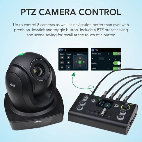 RGBlink Mini V3 Video Switcher with Customizable Features via TAO Cloud – 4K HDMI Switcher, 2.1" Touch Screen, Multi-Cam Live Streaming, Dual HDMI Output, Recording & PTZ Control in Kuwait
