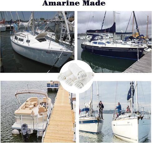 خطوط إرساء مصنوعة من النايلون المضفر المزدوج من Amarine بقوة كسر 3300 رطل (الطول: 15 قدمًا العمق: 3/8 بوصة العيينة: 10 بوصة) 2 حزمة من خطوط رصيف القوارب البحرية لحبال الإرساء حد حمل العمل: 660 رطلاً in Kuwait