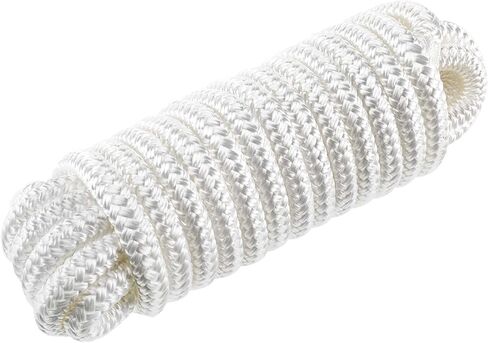 خطوط إرساء مصنوعة من النايلون المضفر المزدوج من Amarine بقوة كسر 3300 رطل (الطول: 15 قدمًا العمق: 3/8 بوصة العيينة: 10 بوصة) 2 حزمة من خطوط رصيف القوارب البحرية لحبال الإرساء حد حمل العمل: 660 رطلاً in Kuwait