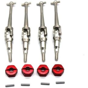 F/R Metal Steel Drive Roving ＆ Hex Whex Hubs محول Hex لـ Hyper Go H16bm 1/16 RC Car Praps ، Dog Bone CVD Pression