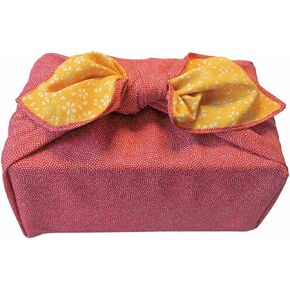 Furoshiki اليابانية الغلاف القماش للهدية Eco Glap Paper عكس سمك القرش الأزهار أزهار الكرز النمط ، والكعك البيئي Bento Cake Cake Bost Box Cover Kimono (Iron Blue and Rose ، 27.6 × 27.6 Inces)
