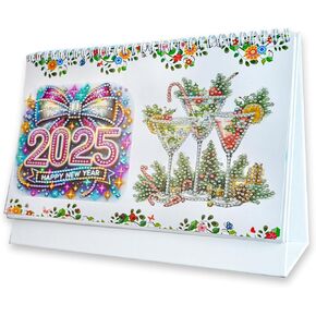 DIY Diamond Art Desk Calendar 2025 Monthly Calendar Kit 2025 Creative Tabletop Calendar