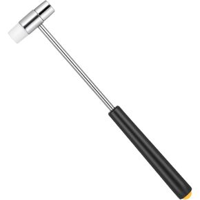 Dual Head Jewelry Hammer,7 Inches Fret Hammer Lightweight Small Mallet Small Size Craft Mallet for DIY Crafts,Watches,Tuning,Jewelry Making,Woodworking,Musical Instruments