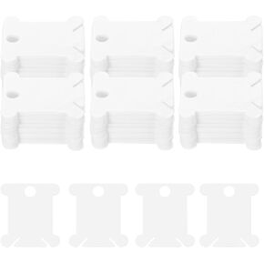 Harfington 360pcs تطريز الخيط بكرات ، بلاستيك Cross Cross Thrition Thread Holder Cards Sewing Thread Sorting Storage for Craft DIY ، White