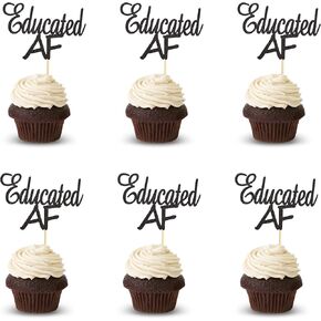 24pcs التخرج Cupcake Toppers 2025 Cupcake تعليما يختار الورق خيارات Cupcake Decor