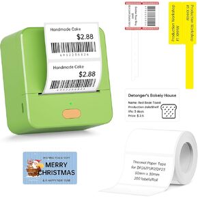 Label Maker Machine with Tape P1 2 Inch Thermal Portable Bluetooth Shipping Label Printer Sticker Maker Labeling Machine Home Office School Business Use Rechargeable Battery Included White