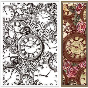 PH PandaHall Vintage Sign Clear Stamps Set 7pcs Retro Style Rubber Stamp Silicone Clear Stamps Reusable Transparent Stamps for Scrapbooking Journaling Card Making Album Photo Decoration