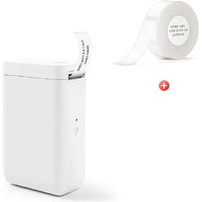 NIIMBOT D101 White Label Maker and 2 Rolls Tape Bundle