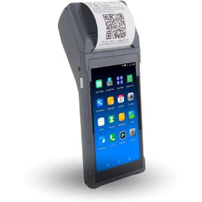 POS PDA Q2i Receipt Printer 58mm High Speed Thermal Printer with Android 11, 5.5’’ Touch Screen. Handheld Mobil Point of Sale Tablet. Scan1D barcodes. Support 3G. 2 GB RAM + 16 GM ROM