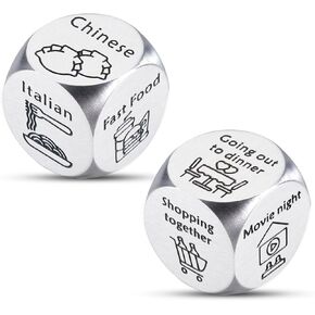 Valentines Day Gifts for Her Him Date Night Ideas for Couple Date Night Dice Food Dice Anniversary Birthday Gifts for Boyfriend Girlfriend Husband Gifts from Wife Gifts for Friends His and Her Gifts