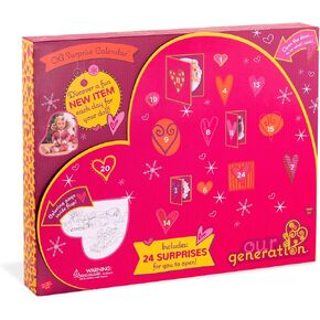 جيلنا OG Surprise Calendar-تقويم Advent Advent Christmas للدمى 18 بوصة-37 قطعة مجموعة