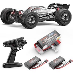 Hyper Go H16pl 1/16 RTR Bushless Duggy ، سيارة RC سريعة للبالغين ، وسرعان ما في السباق 38 ميلاً في الساعة (بطاريات 2 × 2 و 1 × 3S Lipo ، بما في ذلك كابل شحن 3S)