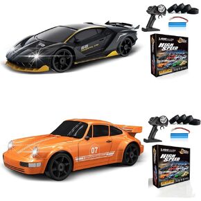 2PCS RC DRIFT CAR 1:24 سيارة التحكم عن بُعد سيارة 4WD 15km/H سيارة رياضية عالية السرعة مع LED LIDE RC CARS CARS للأطفال