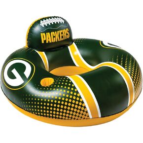 Bigmouth Green Bay Packers 42 "تجمعات قابلة للنفخ مرخص رسميًا من البضائع المعروضة للمعرفة الدعم للبالغين والمراهقين