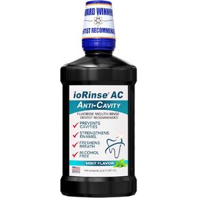 ioRinse Concentrated Irrigant with Active Molecular Iodine, Alcohol-Free Dental Irrigant, for use with Waterpik Water Flossers, and All Other Oral Irrigation Devices