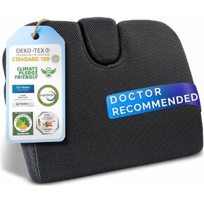 HealthFix® Wedge Seat Cushion لتحسين وضعية الجلوس - وسادة إسفين مريحة مريحة للكرسي والسيارة والمزيد | وسادة المقعد العظمية مع ثبات رغوة الذاكرة المثلى