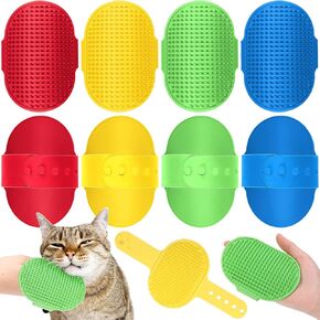 Maxdot 8 PCS Cat Self Groomer Brush Combs Rubber Cat Combs لركن زاوية داخلية هريرة الخدش فرشاة الاستحمام ، 4 ألوان