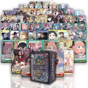 حزمة Weiss Schwarz TCG ، 100 بطاقات شائعة/غير شائعة ، 15 بطاقة احباط ، صندوق سطح TCG
