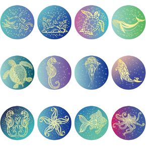 CRASPIRE 120PCS 12 SEA SEA SEALS DOLLINGS GOLD SPOIN DESSITATION SEALS THREEN