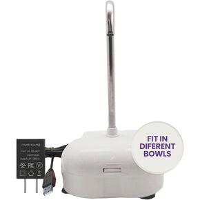 Amicus Amicus Automatic Pet Water Fountain للقطط والكلاب - الفولاذ المقاوم للصدأ والتصميم الخالي من BPA - مضخة هادئة ، مرشحات بديلة - نافورة شرب القط وموزعة مياه الكلاب