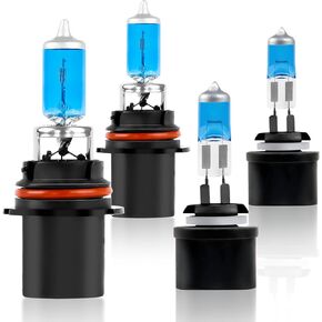 Fit for Dodge RAM 1500 2500 3500 (1994-2001) Halogen Headlights Bulbs Combo, 9007/HB5 High/Low Beam & 880 Fog Lights - Headlights Bulbs, Super Bright, Plug and Play,(Contains 4 Bulbs).