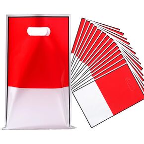 NISAPFUN 30PCS CARONING Party Party Party Favors Gift Goodie حقائب ، لوازم حفلة عيد الميلاد ، أكياس حلوى حمراء وبيضاء