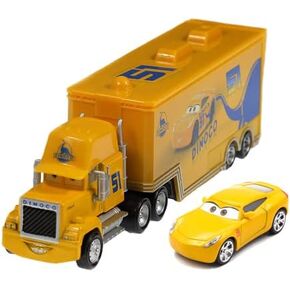 Movie Cars 2 3 Hauler Mack Truck NO.51 & Cruz Ramirez Racer Speed 2PCS Vehicles ， McQueen Jackson Storm Cruz Ramirez Vehicles