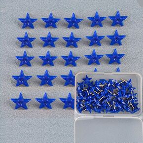 100pcs pushpins ، مسامير زخرفية ، دبابيس الدفع للبيضاء ، corkboard ، الجدار الميزة ، منظمة المكتب ، لوحة الإعلانات ، جدار الصور ، الخريطة (الأزرق)