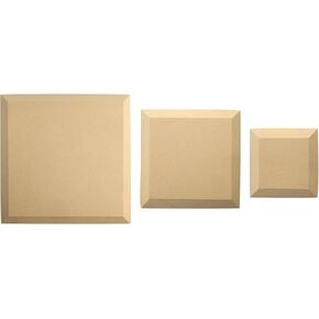 Harfington 3pcs Pottery Mould Tools Square Ceramic Plate تشكيل القالب 3 أحجام أطباق بناء اليد صفيحة الضغط على الركود وقالب الحدبة لصنع الصلصال Craft