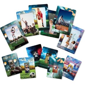 Magnetic frames for pictures and draws, pack of 12, 2 sizes magnet photo frame casual style, ideal in refigerator, locker, file cabinet, 4x6 4.5x2.5, GREAT DESIGNS!