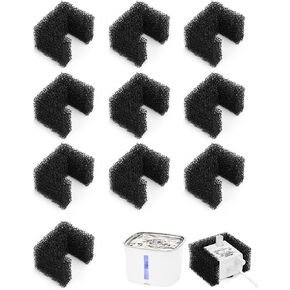 10 Pack Foam Filters for PetSafe Viva Pet Water Fountain - Pet Drinking Fountain Filter Replacement - Black