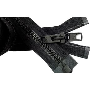 Bimini Top #10 Black Marine Double Pull Zipper 108 "~ ykk Zipper ~ Made in USA