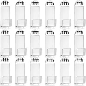 18Pcs Vinyl Record Wall Mount, Clear Acrylic Vinyl Record Holder, Self Adhesive Display Shelf No Drill, Record Storage Shelf for Displaying Music Album Cover, Single LP