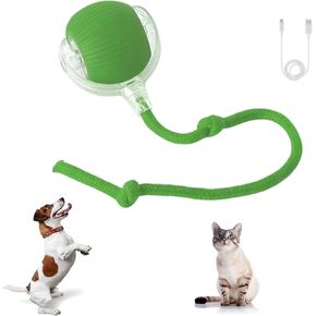 Interactive Cat Toys for Indoor Cats, 360° Automatic Moving Cat Ball, Rechargeable Rolling Ball, Toys for Indoor Interactive Kitten and Dog, Red